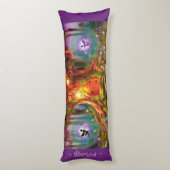 眠い妖精の魔法の木。 紫色の巨大なカスタム ボディピロー (裏面 (縦))