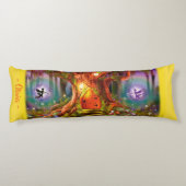 眠い妖精の魔法の木。 黄色く巨大なカスタム ボディピロー (裏面)