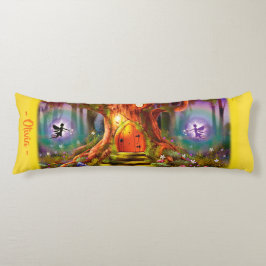 眠い妖精の魔法の木。 黄色く巨大なカスタム ボディピロー