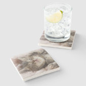 眠い子ネコ ストーンコースター (横)