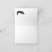 眠い子犬のメッセージカード カード (内部)