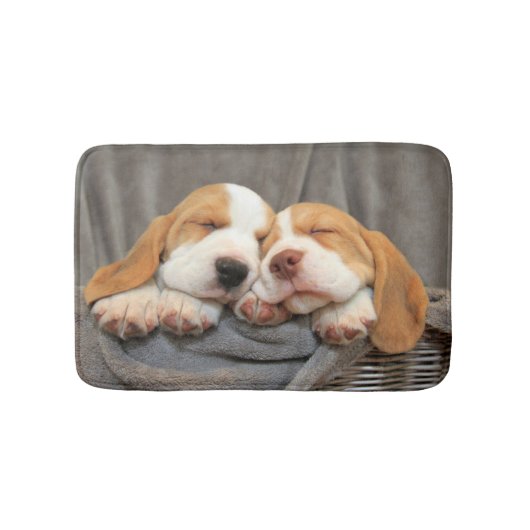 眠い子犬 バスマット (正面)