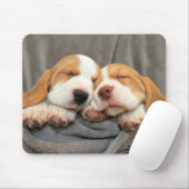 眠い子犬 マウスパッド (マウス)