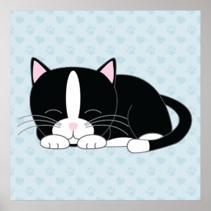 眠い子猫 タキシード ポスター