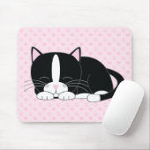 眠い子猫|タキシード マウスパッド (マウス)