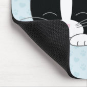 眠い子猫{タキシード} マウスパッド (コーナー)