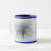 眠い子猫 ツートーンマグカップ (正面左)