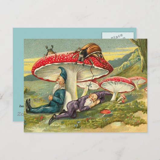 眠い小人 ポストカード (正面/裏面)