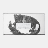 眠い恐竜 デスクマット (キーボード&マウス)