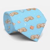 眠い時間の怠惰パターン ネクタイ (ロール)