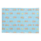 眠い時間の怠惰パターン 枕カバー (裏面-左)