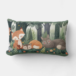 眠い森の動物 ランバークッション