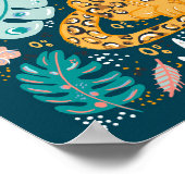 眠い熱帯のチーターの保育園 ポスター (角)