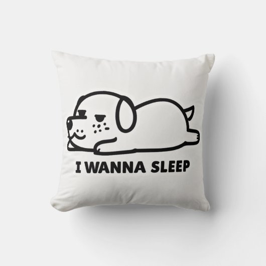 眠い犬のクッション クッション (正面)