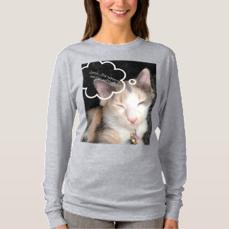 眠い猫にはコーヒーが必要 Tシャツ