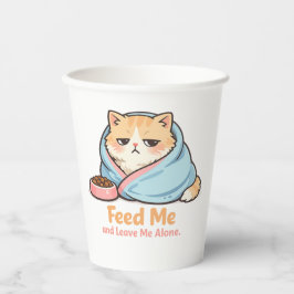 眠い猫に食べさせて放置して Funny 紙コップ