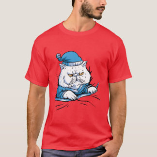 眠い猫の友達 Tシャツ