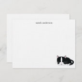 眠い猫の平たい箱はノート感謝していしています 招待状 (正面/裏面)