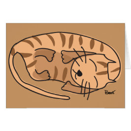 眠い猫の空白のなカード