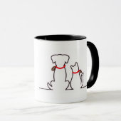 眠い猫はコーヒーを必要とする面白画像 マグカップ (正面右)