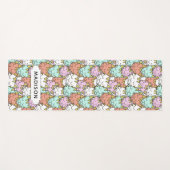 眠い猫パターン名前をカスタムするのヨガのマット ヨガマット (正面(横))