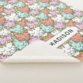 眠い猫パターン名前をカスタムする毛布 シェルパブランケット (3/4)