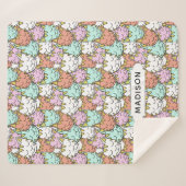 眠い猫パターン名前をカスタムする毛布 シェルパブランケット (正面(横))