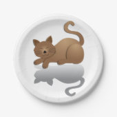 眠い猫 ペーパープレート (正面)