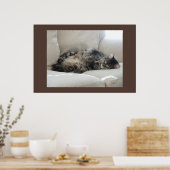 眠い猫 ポスター (キッチン)