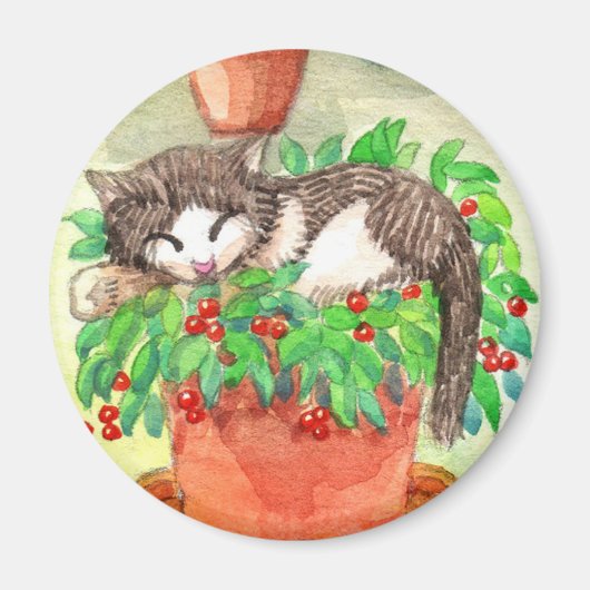 眠い猫 マグネット (正面)