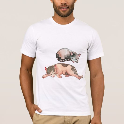 眠い猫 Tシャツ (正面)