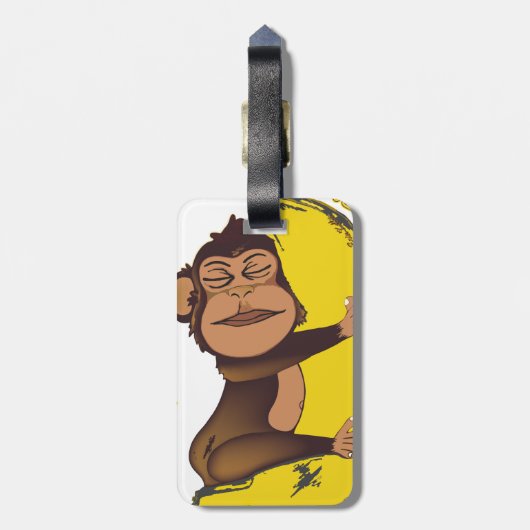 眠い猿 ラゲッジタグ (裏面縦)