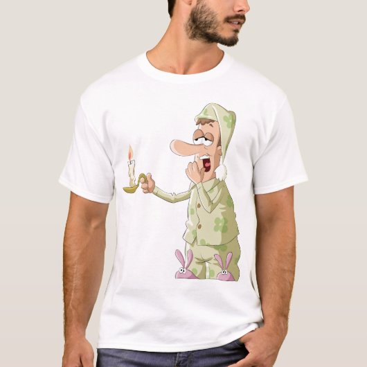 眠い男のシャツ Tシャツ (正面)