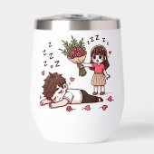 眠い男の子と花の女の子 (正面)