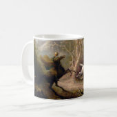 眠い空のヴィンテージの芸術 コーヒーマグカップ (正面左)
