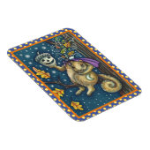 眠い空洞とドングリのリス、おかしなハロウィーン マグネット (右側)