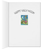 眠い空洞のピンクフラミンゴとワニのカード詩 (内側 (右))