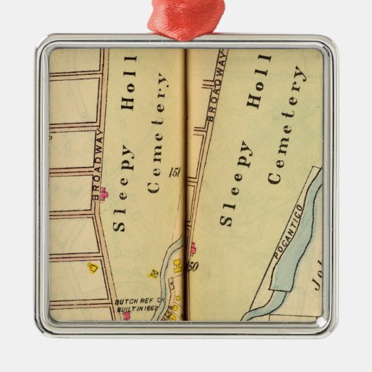 眠い空、ニューヨーク メタルオーナメント (正面)