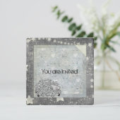 眠い羊の赤ちゃんシャワー 招待状 (スタンド正面)