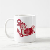 眠い船員の陶磁器のマグ コーヒーマグカップ (左)