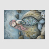 眠い若い人魚ガールデコペティッシュペーパー 薄葉紙 (正面)