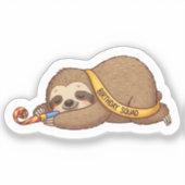 眠い誕生日スクワッドスパッドスロスウィズパーティーホーン シール (正面)