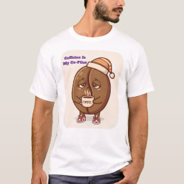 眠い豆のカフェイン副操縦士 モーニングブースト Tシャツ
