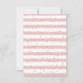 眠い象かわいい赤ちゃんガールシャワー サンキューカード (裏面)