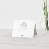 眠い象ベビーシャワーサンキューカード サンキューカード (裏面)