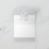 眠い象ベビーシャワーサンキューカード サンキューカード (内部)