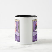 眠い頭部v.01 -お洒落な猫のマグ マグカップ (中央)