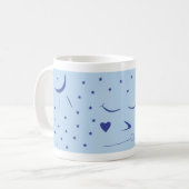 眠い顔のマグ コーヒーマグカップ (正面左)