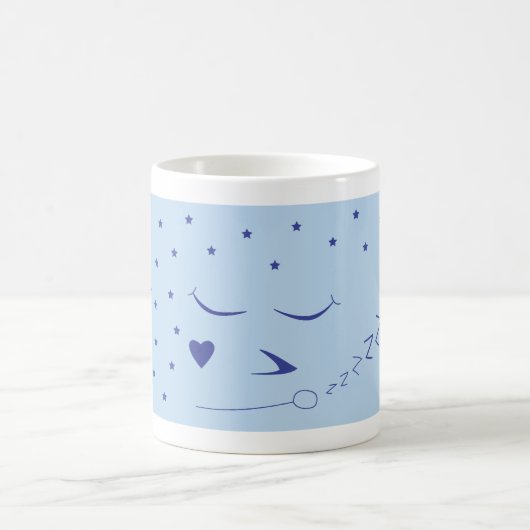眠い顔のマグ コーヒーマグカップ (中央)