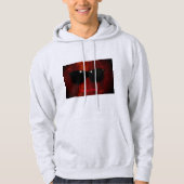 眠い顔：アッシュグレー – コットン – フード付きセーター パーカ (正面)